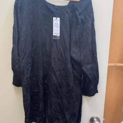 Taking Shape Womens Size 20 Natural Net Glamorous Top Black  