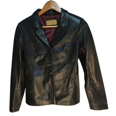 Womens Leather Jacket Black  