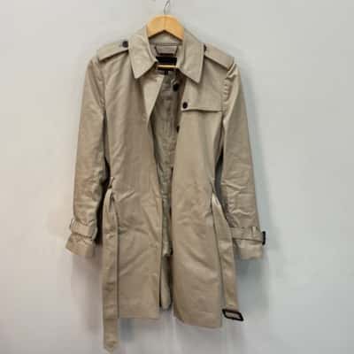 David Lawrence Womens  Size 10 Trench Coat Beige 