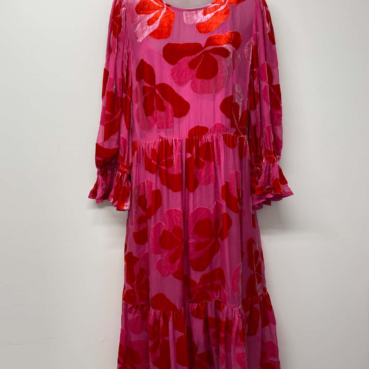 Gorman Womens Size 10 Long Sleeve Pink / Red dress(s)