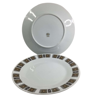 Noritake Ringwood 791 retro dinner plate RC Japan 2 piece