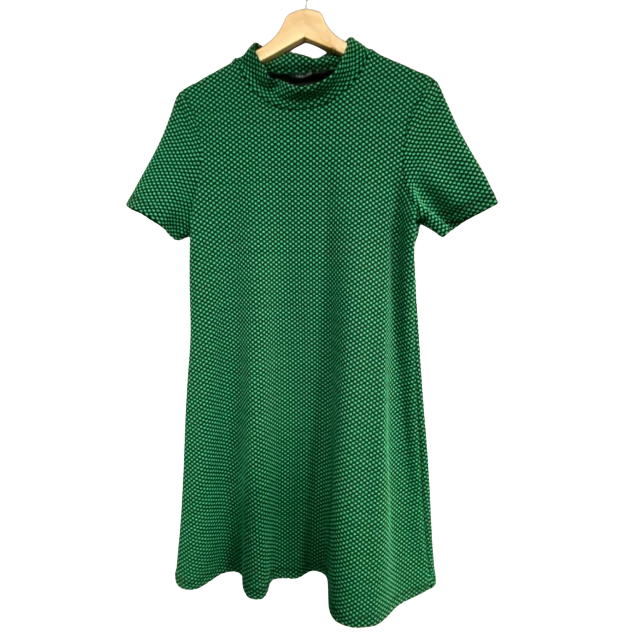 Stella Womens Size 12 Short Sleeve Dress Black / Green / Polka Dot (s) - Used Very Good | Salvos Stores Stella Womens Size 12 Short Sleeve Dress Black / Green / Polka Dot (s) - Used Very Good | Salvos Stores