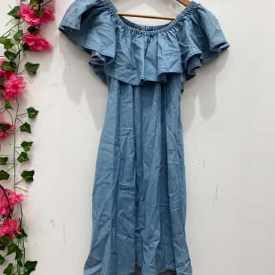 Piper Womens Sleeveless Dress Size 10 Blue 