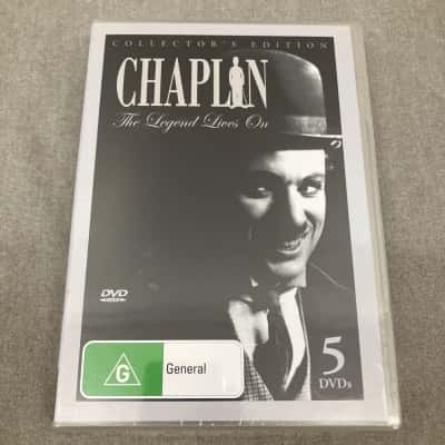 5 DVD’s. COLLECTORS EDITION Chaplin, the legend lives on! 
