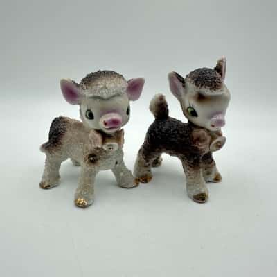 Adorable Textured Sheep Figurines