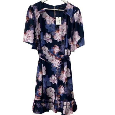 Portmans Womens  Size 16 Floral Dress Navy Blue 