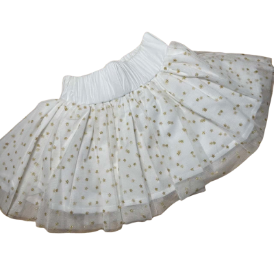 Bencer & Hazlenut White with Gold Star Skirt Size 00
