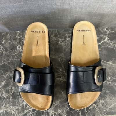 Frankie4 Womens  Size 7.5 Slides Black  