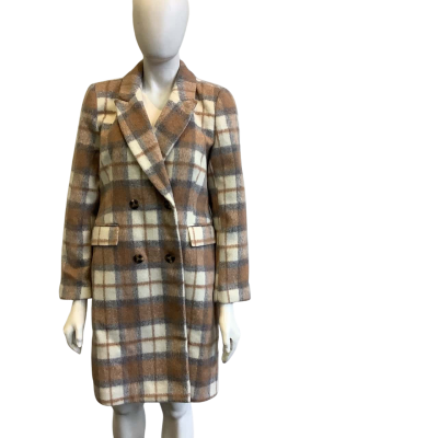 BNWT Tokito Women's Size 10 Trench Coat  Brown Check