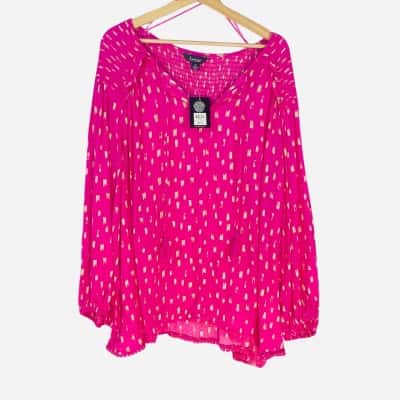 Beme - Brushed Pink “in the Tropics” Top (Size 22)