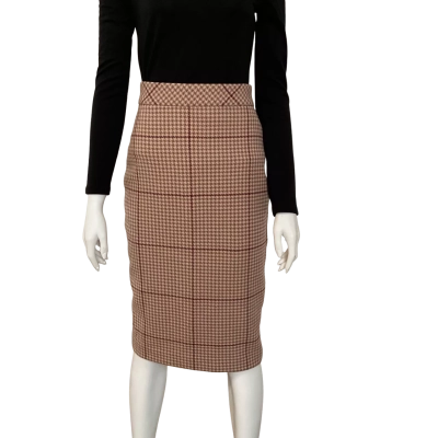 Cue Size 6 Pencil Skirt Tweed Style Check