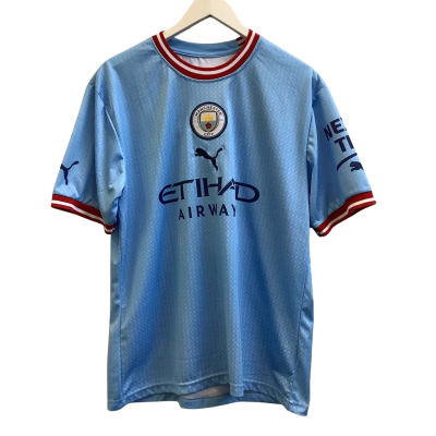 Puma Mens  Size XL (Youth) `Haaland #9 Manchester City Jersey Blue