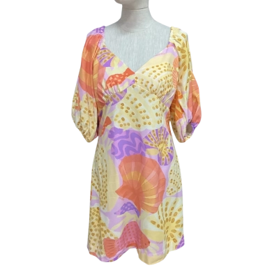  Farm Rio Size M Mini Dress Marine Life Pattern Multicoloured 