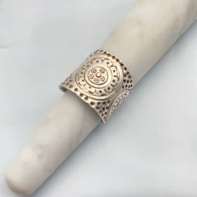 Large Sterling Silver Womens Fashion Ring 