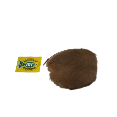 Australian made kangaroo fur Purse Brown 