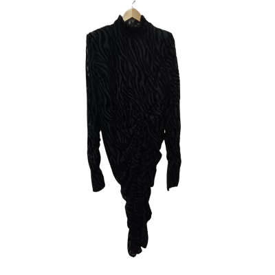 Pretty Little Thing Womens  Size 16 Cocktail Dress / Long Sleeve Dress / Midi Dress / Party Dress Black  