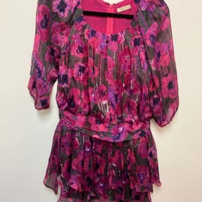  Womens  Size 42 Floral Dress Pink  / Purple 