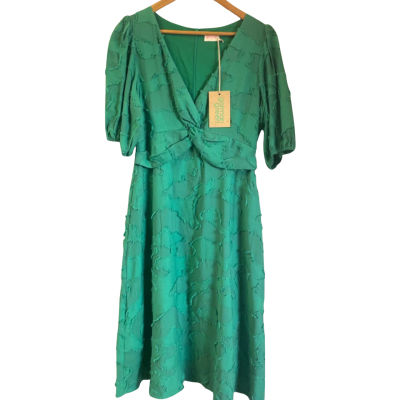 Gorman Womens  Size 10 Short Sleeve Dress  Green 