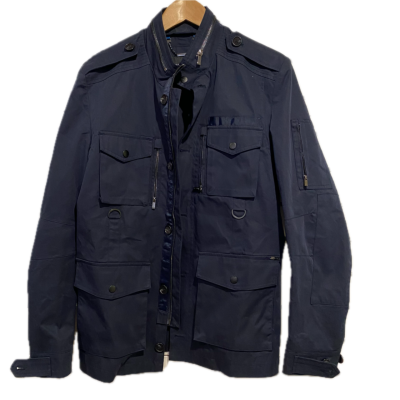 Politix Mens Coat Size M Navy Blue 