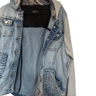 Refuge Men's  Size XL Denim Jacket Blue / Grey / Multicolored 