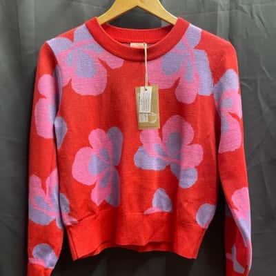 Gorman Womens Size 10 Pansy Lurex Jumper