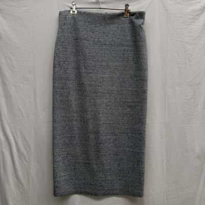 BNWT COUNTRY ROAD Grey Bonded Midi Skirt Size L