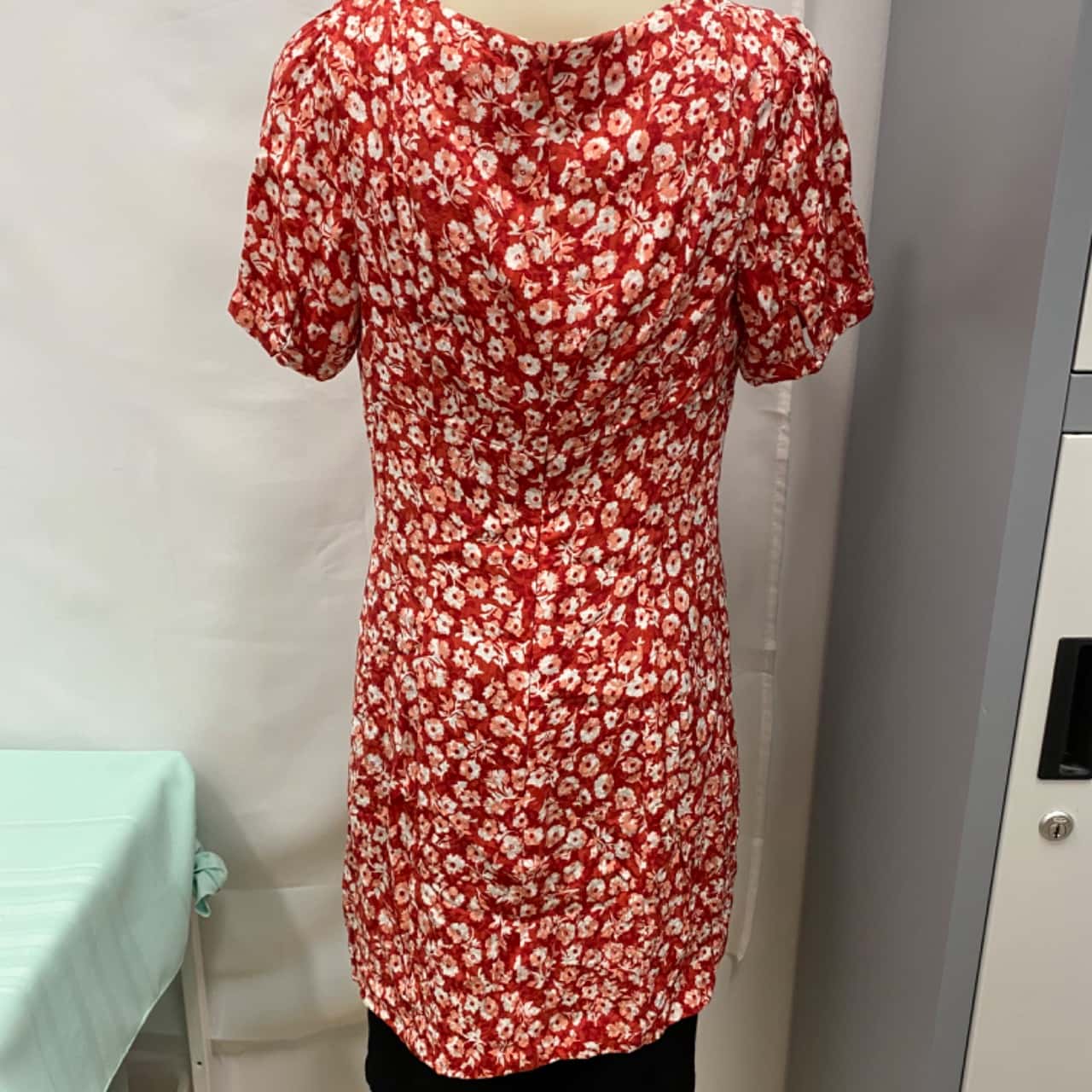 kookai red floral dress Kookai Bonita Vee Dress Red Floral Size XS / AU 6