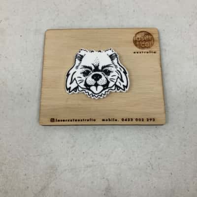 Laser Cut Australia Pomeranian Brooch