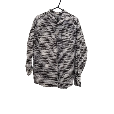 Ted Baker Mens  Size 4 Business Shirt Black  / Polka Dot / White 