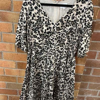 Seed Heritage Womens  Size 12 Mini Dress Animal print 