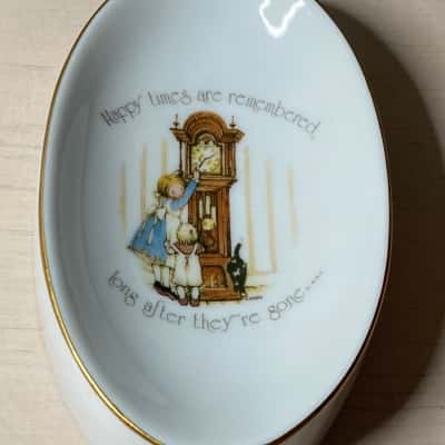 Holly Hobbie 1970's Oval Trinket Dish 