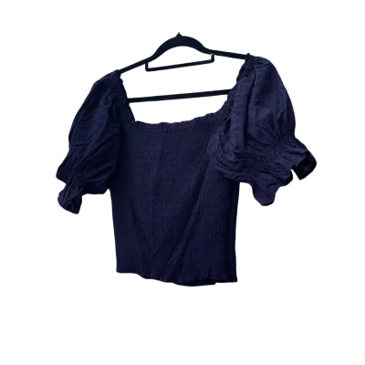 Ezra Blu Womens  Size 10 Short Sleeve Shirt Blue 