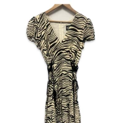 Hell Bunny Womens  Size XS Mini Dress Black  / Cream 