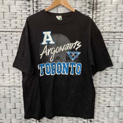 Waves Mens  Toronto Argonauts Size L Short Sleeve T-shirt Black  