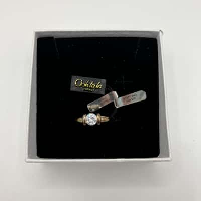  Womens Sterling Sliver/Cubic Zirconia Ring 