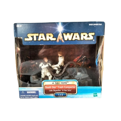 Star Wars - A New Hope. Death Star Trash Compactor Luke Skywalker & Han Solo (1 of 2). Made by Hasbro in 2002.