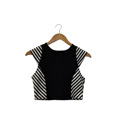 Minkpink Womens  Size S Cropped Top Black  / White 