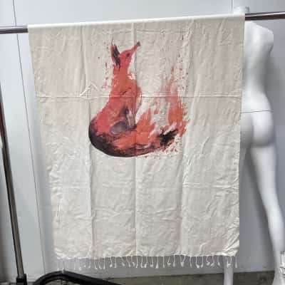Atolyia large cotton thin towel/throw with print 