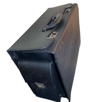 Motorcycle Black Leather Saddlebags 45x20x30 cm