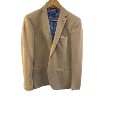 BNWT Politix Mens  Size S Suit Jacket Beige / Pattern RRP $269.00
