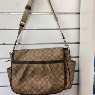 Vintage Coach Diaper Khaki Brown  Bag 