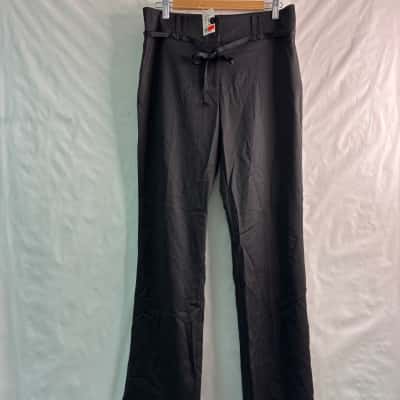 Jacqui-E Womens  Size 10 Slim Fit Pants / Straight Leg Pants Black  