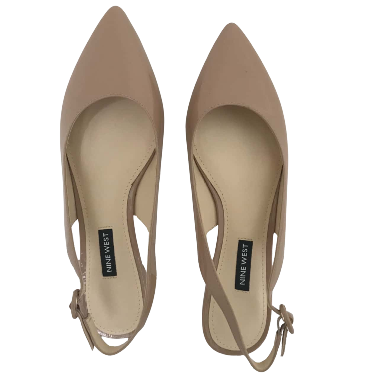 Nine West Womens Size 8 Beige Patent Leather Flats Suit Corporate(s)