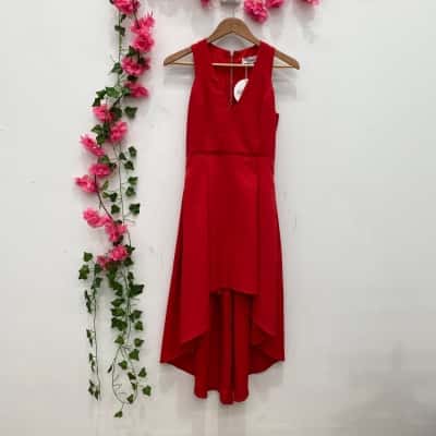 Luvalot Womens Sleeveless Party Dress Size 10 Red 