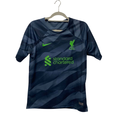 Liverpool Football Club Goalkeeper Shirt Kids  Size M Blue / Green 