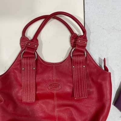 Tod's Womens Red Handbag 