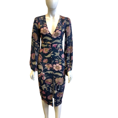 BNWT Tigerlily Women's Size 8 Isola Raquel Midi Dress Sapphire 