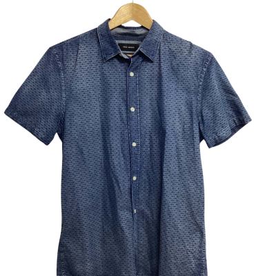 Country Road Mens  Size XS Short Sleeve Shirt True Indigo Dye BNWT