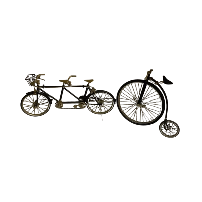 Vintage Decorative Metal Tandem Bicycle & Penny Farthing Bicycle 