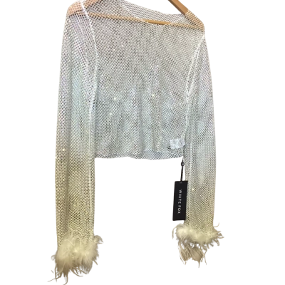 White Fox Womens  Size M / S Long Sleeve Top White 